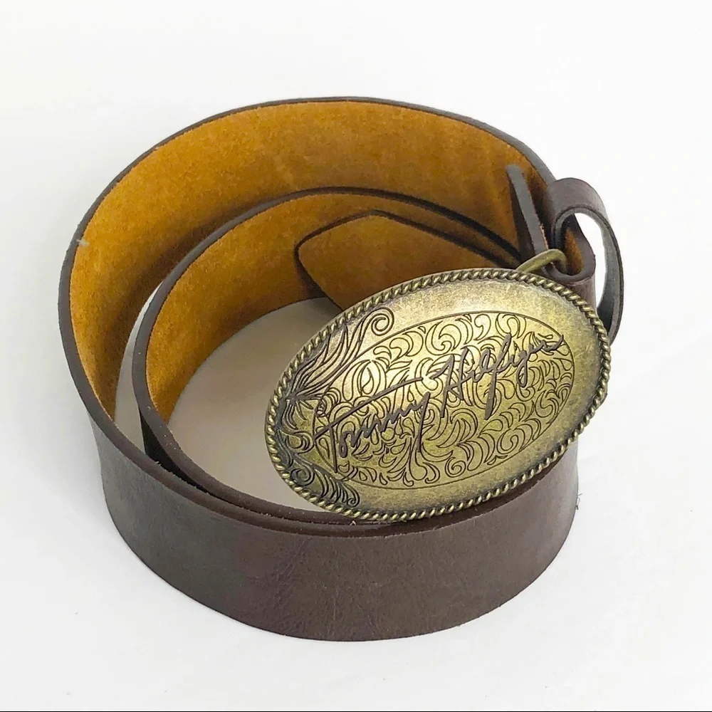 TOMMY Hilfiger brown leather belt